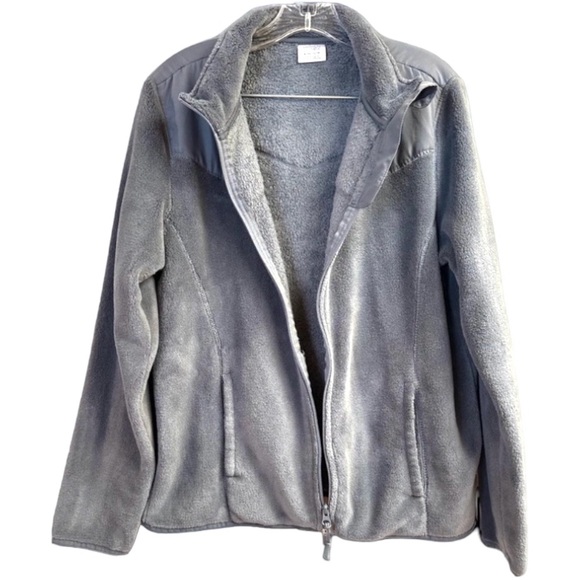 Danskin Now Fleece Zip Up Jacket Super Soft Plus X-Large 16/18 Grey - Picture 3 of 16